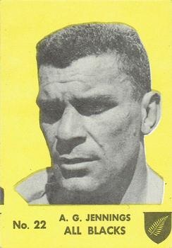 1968 Playtime Rugby Gum Famous Rugby Players - Yellow #22 Arthur Jennings Front
